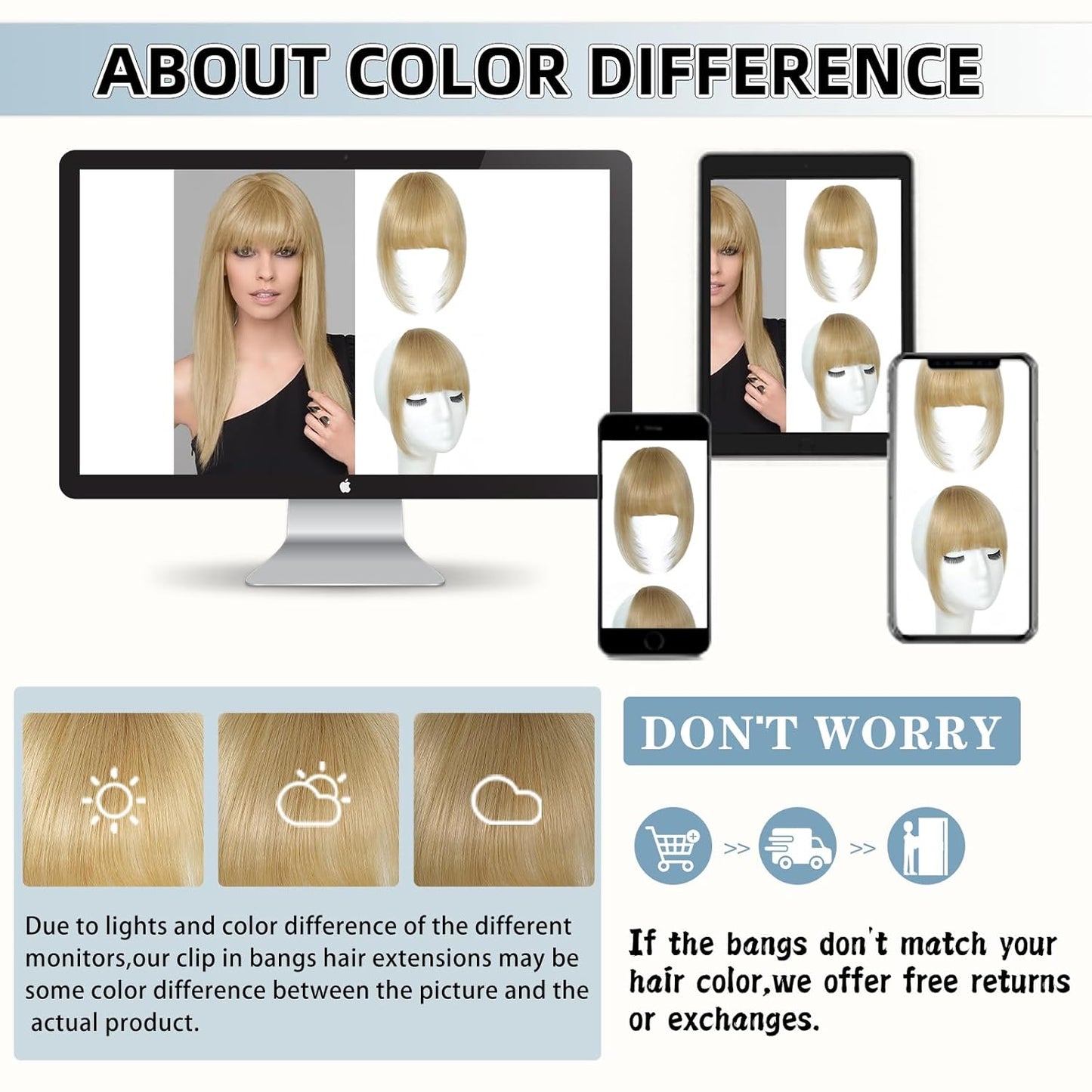 Clip In Bangs for Women, Blonde French Bangs Hair Clip with Temples, 100% Real Human Hair Layered Curved Fringe for Halloween and Daily Use(Blonde, French Bangs)