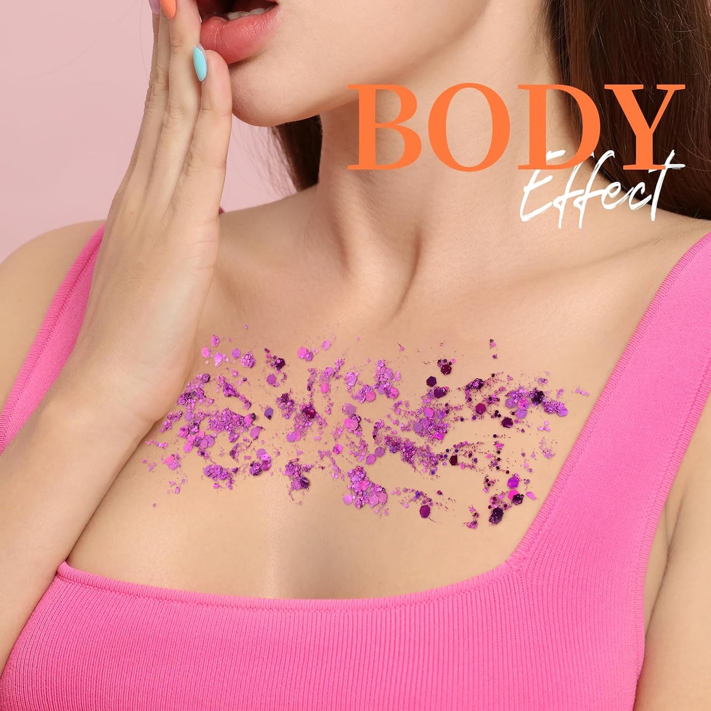 Teenitor 6 Colors Body Glitter Face Glitter for Women Kids, Halloween-Themed Color Face, Body Hair Glitter Gel, Sparkling Glitter Gel for Festival Concerts Cheer