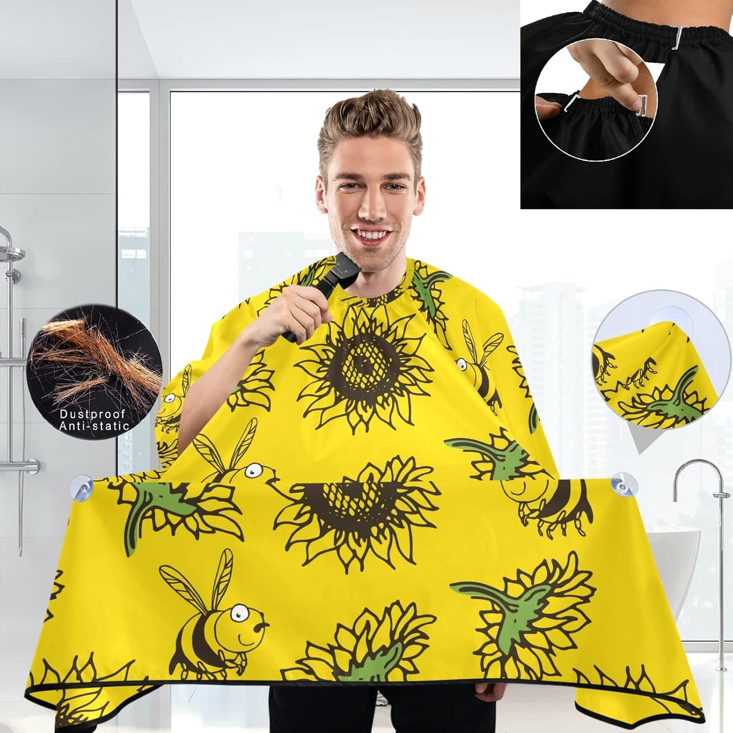 Stylish Barber Cape - Unisex Hair Cutting Apron for Men & Women