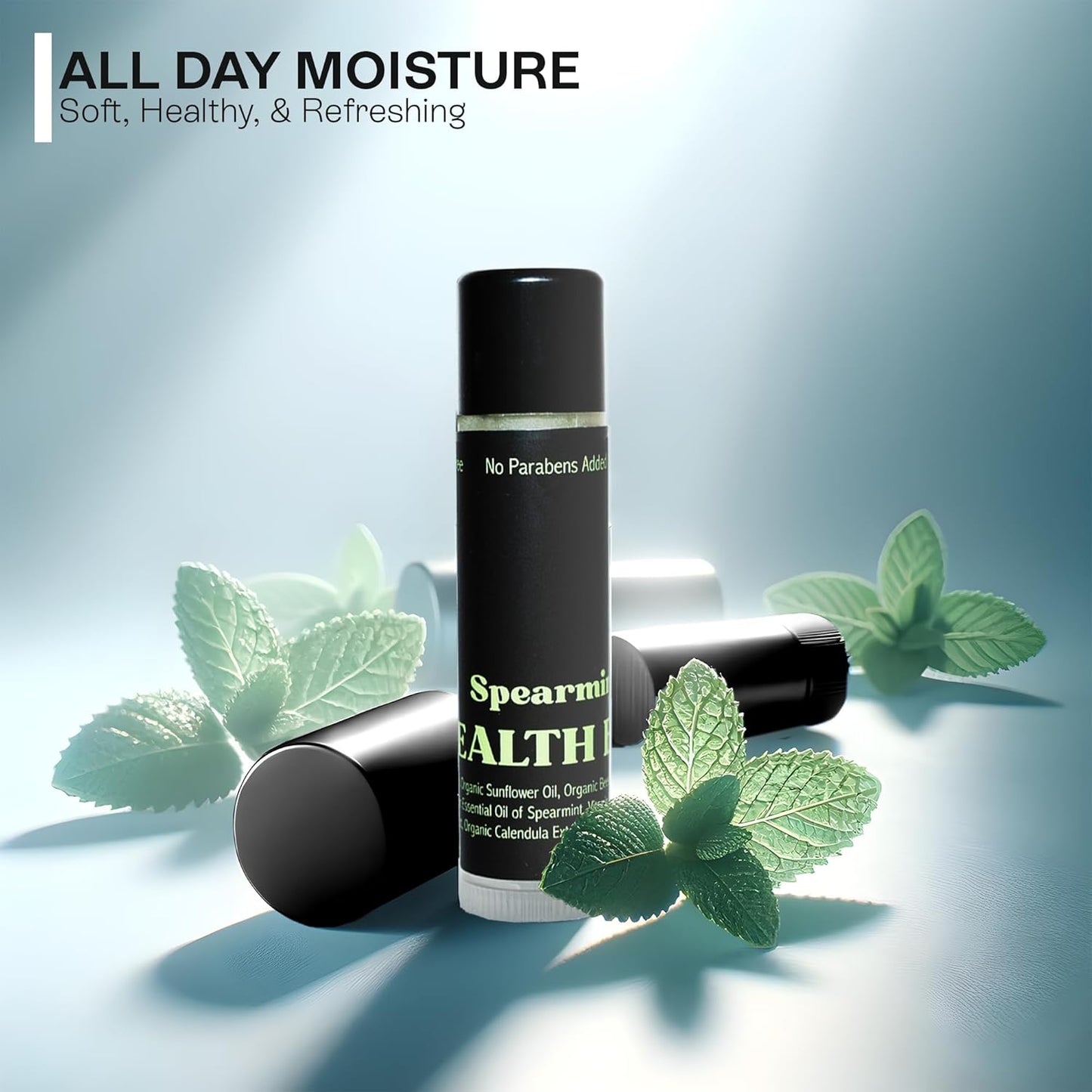 Organic Variety Lip Balm - SPF 15 Sun Protection, Moisturizing Lip Balm, Includes Watermelon, Vanilla and Mint Lip Balms, Chapstick & Smooth Chapped Lips, 3-Pack