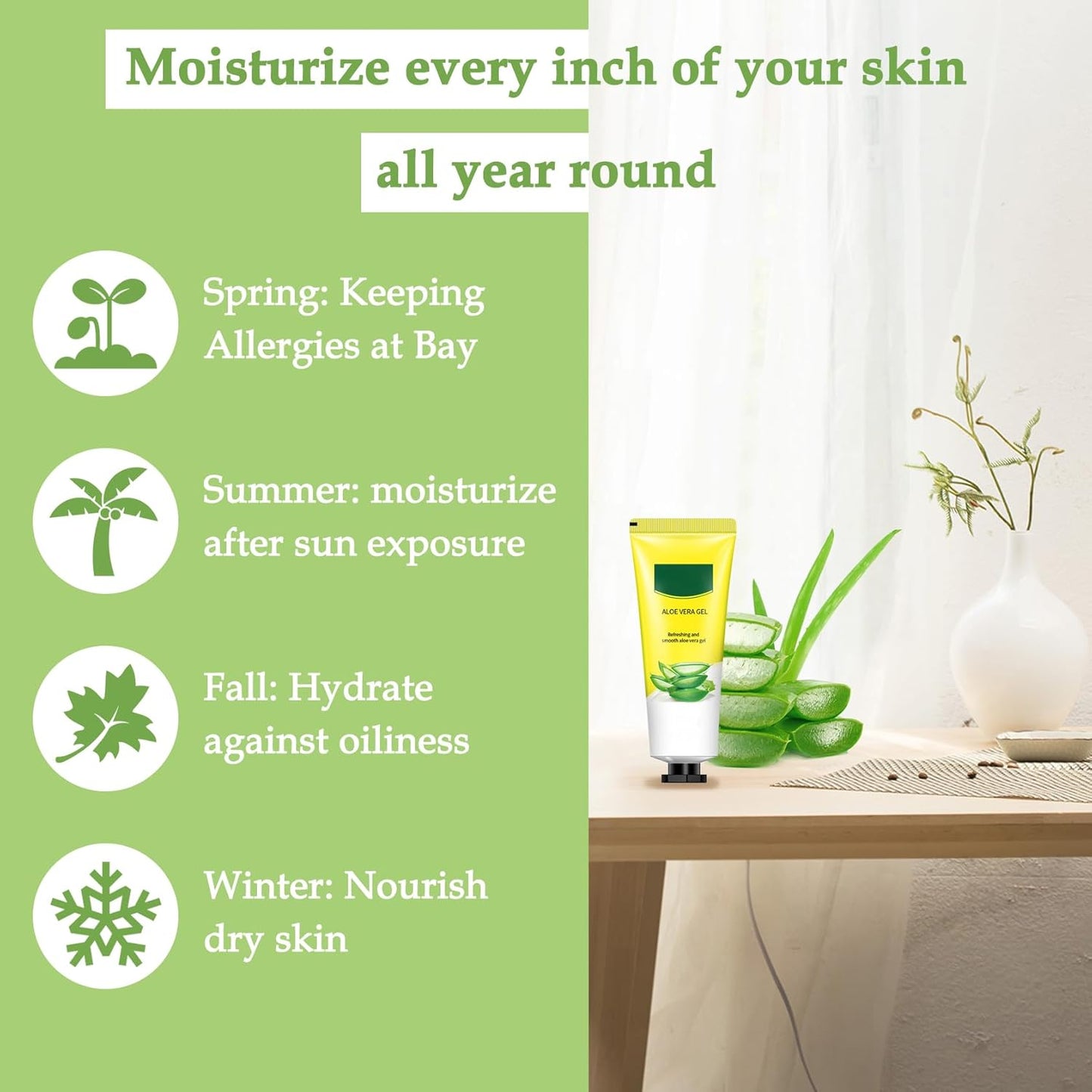 16PCS Aloe Vera Gel for Face,Made within 100% Organic Aloe Vera Gel,Natural Hydrating Pure Vera Moisturizer for Soothing Skincare,Moisturizing Aloe Lotion for Skin,Face,After Sun Care,16.93oz