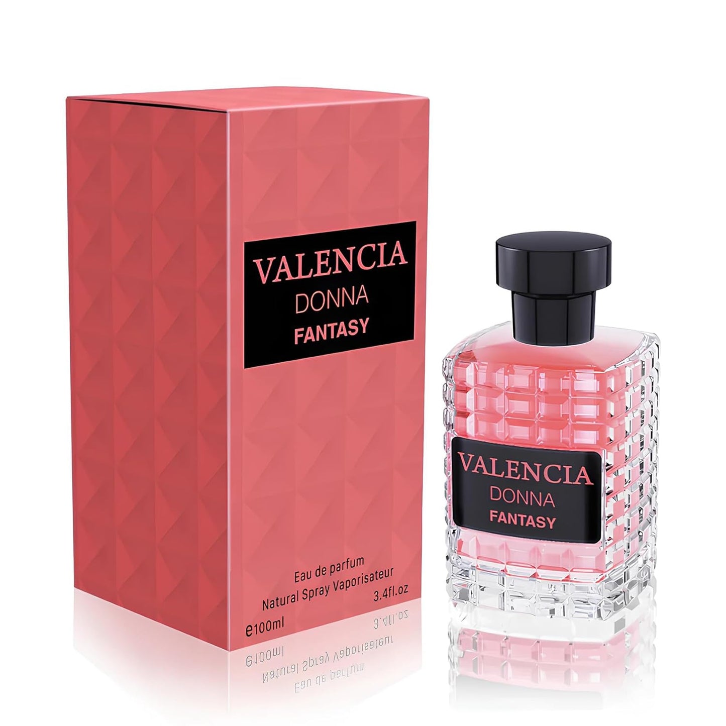 Valencia Donna Fantasy Women's Perfume, Floral Fruity Fragrance Gift for Women, Eau De Parfum Spray with Elegant 100ml Bottle
