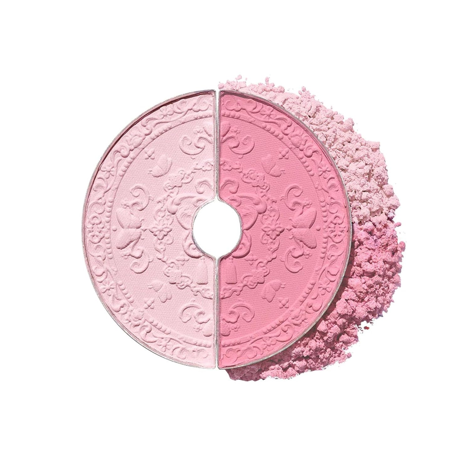 Flower Knows Butterfly Cloud Collar Rouge Box Highlighting & Blush Duo Powder,Pink Matte Finish Blush & Highlighter Palette,Buildable & Blendable Makeup Blush for cheeks(03 Pastel Lotus)
