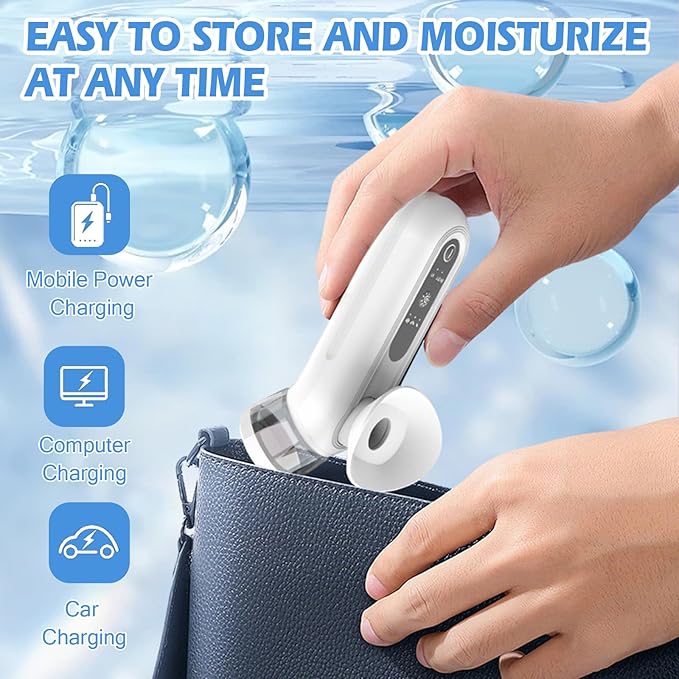 Portable Eye Mist Steam Sprayer for Dry Eye Relief, Heated Eye Mask, Mini Eye Moisturizing Cleaning Soothing Steamer for Moisturizing & Cleaning Eye Treatment