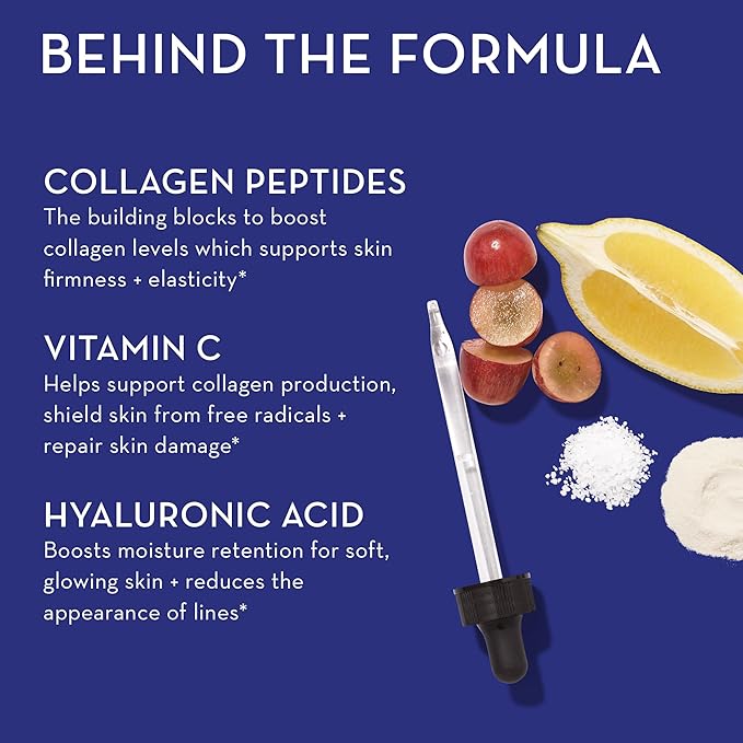 HUM Collagen Love Skin Supplement - Collagen Peptides w/Hyaluronic Acid & Vitamin C, Supports Firm Skin & Helps Minimize Signs of Aging - Skin Supplements for Women and Men (90-Count)