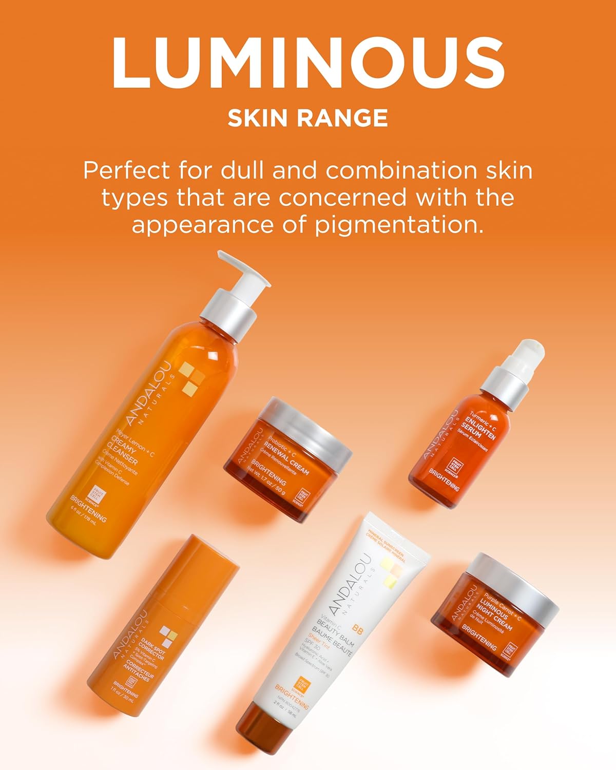 Andalou Naturals Brightening Meyer Lemon + Vitamin C Creamy Cleanser | Gentle Face Wash to Even Tone & Boost Glow | Aloe Vera & Natural Ingredients | For Dull Skin | 6 oz