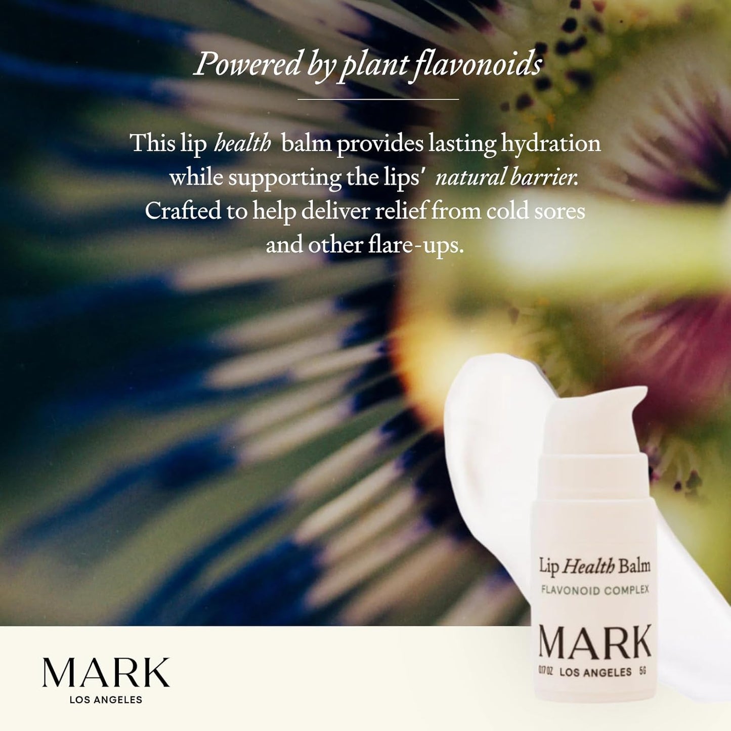 Lip Health Balm - Plant Flavonoid Complex - For Dry, Cracked Lips - Helps Cold Sores - Intense Daily Moisture - Soft, Smooth & Hydrating - Lightweight, Nourishing Formula - 0.17 oz