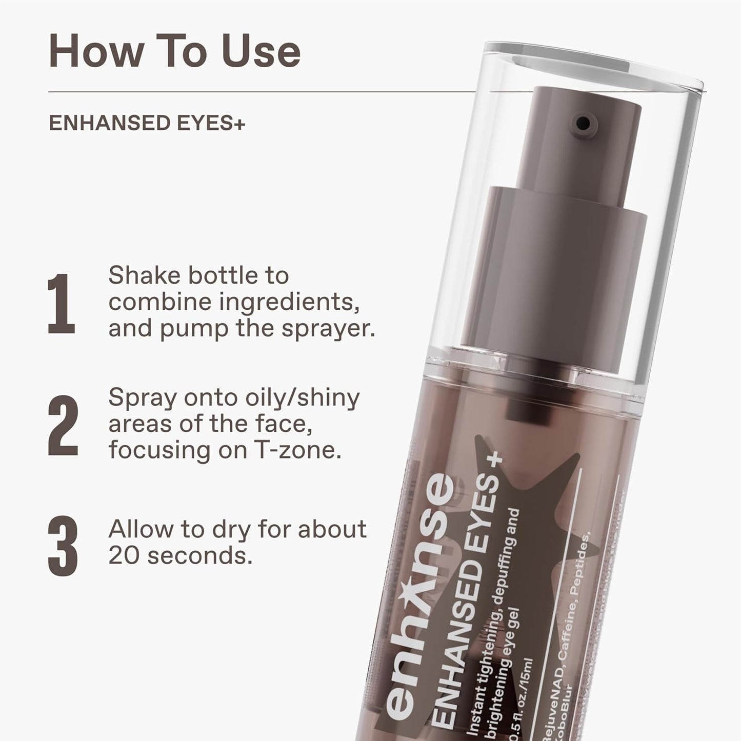 Under Eye Gel for Men, Caffeine Eye Cream, Peptides, RejuveNAD, Instant Tightening, Brightening, Depuffing for Under Eye Bags, Blurs Fine Lines and Dark Circles, 0.5 Fl Oz