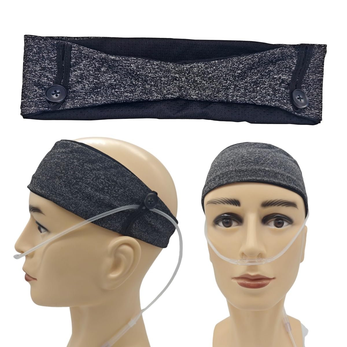 Hairband, Comfortable Ear Protectors for Oxygen Tubing - Cannula Headband, 2 PCS, Keeps Cannula in Place and Prevents Ear Soreness