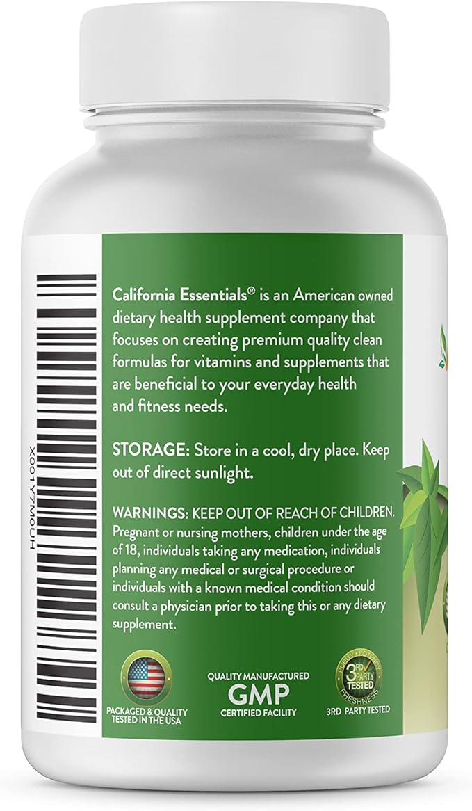 California Essentials Biotin 10000mcg | Vitamin B7 Promotes Healthy Skin, Hair & Nail Growth | High Potency Dietary Supplement for Men & Women | Non-GMO, Vegan, Gluten & Dairy Free (100 Tablets)