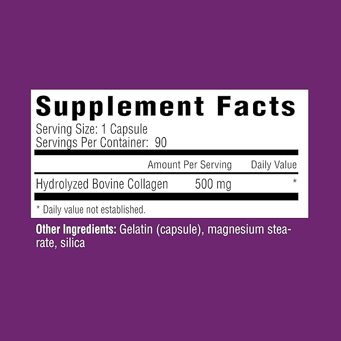 Super Collagen Capsules for Beauty, Healthy Joints, Hair, Skin, & Nails, 90 Servings, Multi, (N8745)