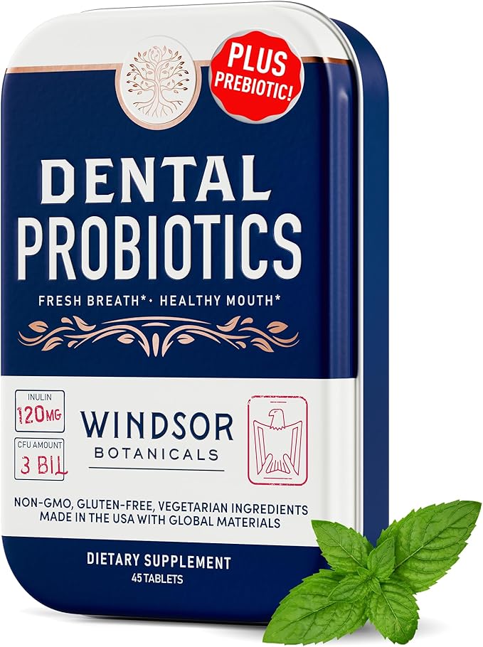 WINDSOR BOTANICALS Liquid Collagen Peptides with Biotin and Dental Probiotics for Fresh Breath Bundle