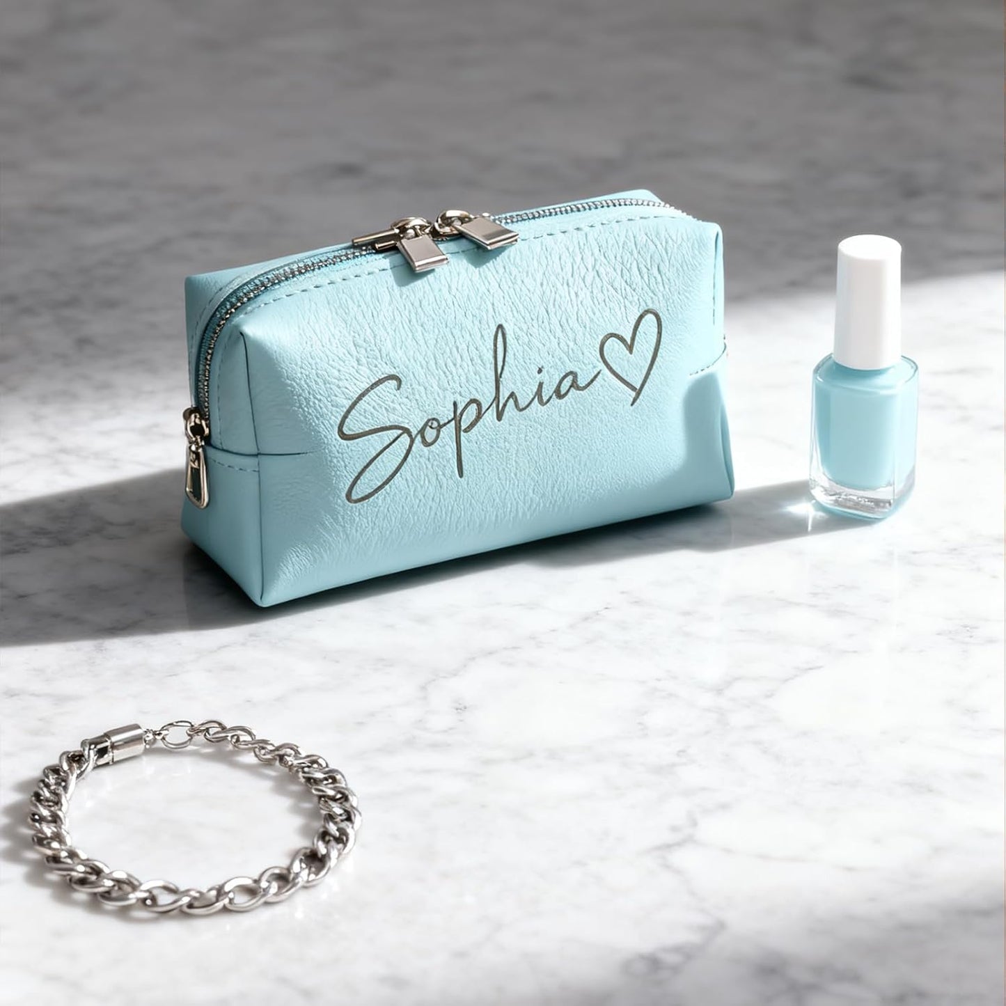 Personalized Makeup Bag with Name & Birth Flower - Custom Toiletry Bag for Women, Custom Travel Makeup bag, Unique Bridesmaid Gifts, Wedding Party Favors, Best Friend Birthday Present