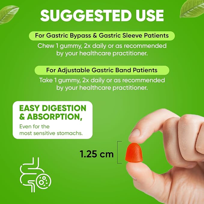 BariSlim Bariatric Vitamin Biotin Gummies - Specially Formulated Gummy Vitamin for Patients After Weight Loss Surgery - Easy to Digest and Great Tasting Fruit Flavors | 90 Fruit Chews