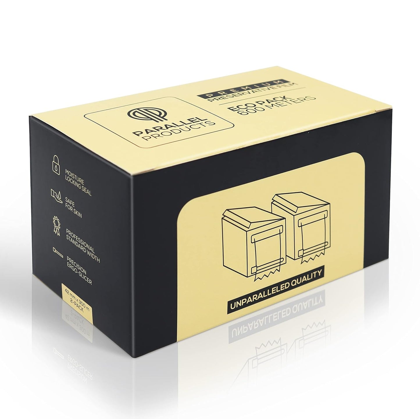 Parallel Products – Premium Preservative Film - Plastic Wrap for Brow and Lash PMU – For Use with Lamination, Microblading or Tint Kit – For use on Eyebrows and Eyelashes – BPA Free – 300m 2-Pack