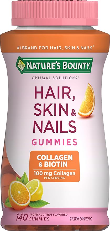 Nature's Bounty with Biotin and Collagen, Citrus Gummies, 140 Ct