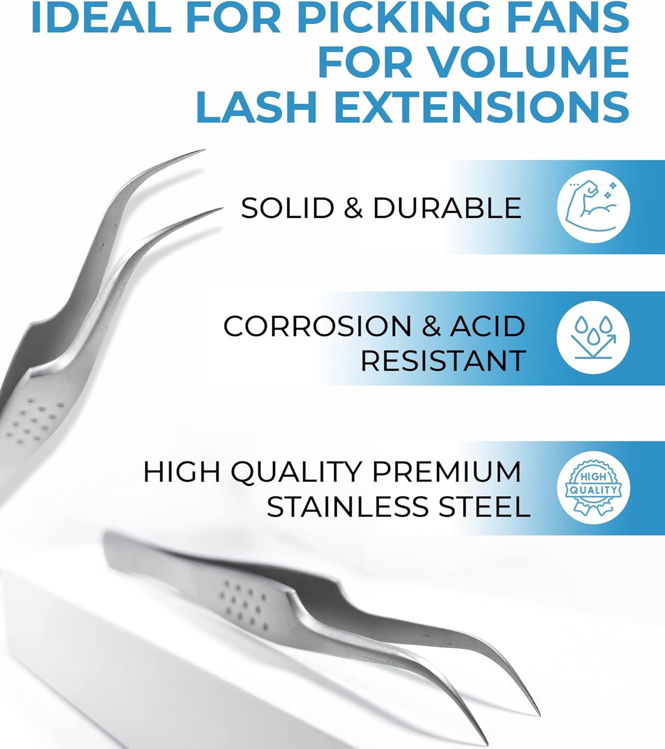 Stacy Lash STL-10 Curved Eyelash Extension Tweezers/Eyelashes Separator Tool/Supplies for Isolation Individual False Lashes & Classic Extensions/Precision Application Tools/Beauty Accessories