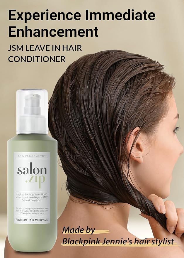 JUNG SAEM MOOL OFFICIAL Salon.ZIP Protein Hair Treatment Pack - 6.8 fl oz (200 ml) | Korean Beauty | Hair Essence Cream for Damaged Hair