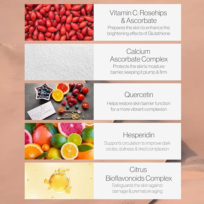 Relumins Advance Beauty Supplement Set – Collagen Drink, Glutathione Drink & Vitamin C 1000mg with Rose HIPS & Bioflavonoids, Hyaluronic Acid & CoQ10