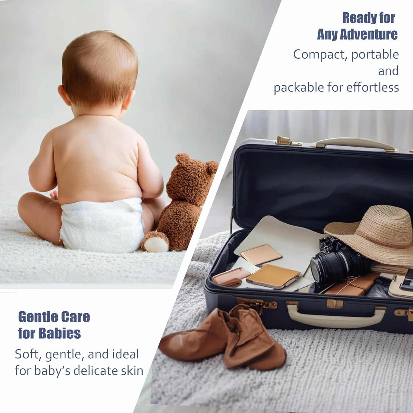 Ourmed Life Face Towels, Disposable Biodegradable Clean Facial Towels for Sensitive Skin, Lint- free Face Cloths for Makeup Remover, Skincare and Women Cleaning, Dry Wipes,300 Count Dot Texture