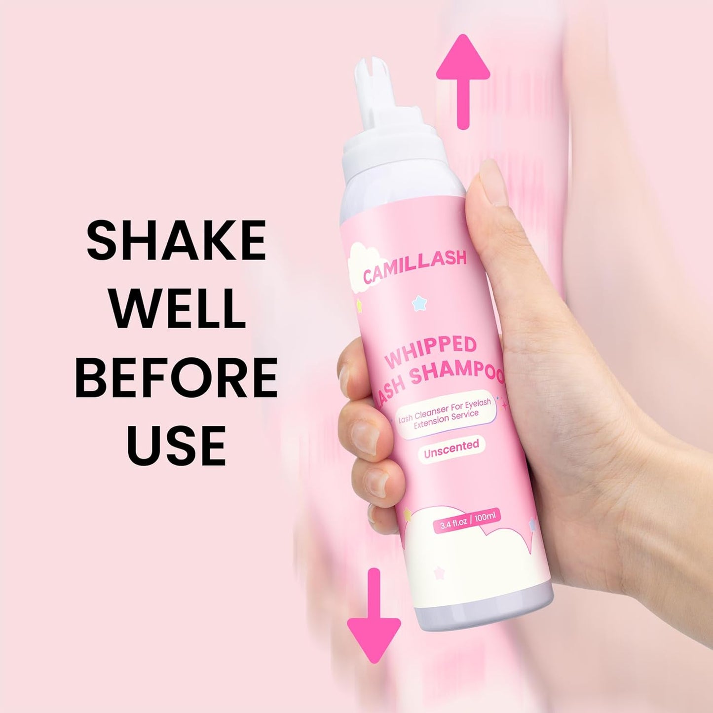 Whipped Lash Cream Shampoo Unscented Foam Cleanser | 100ml Eyelash Extension Cleaning Bath Kit | Salon&Home Use