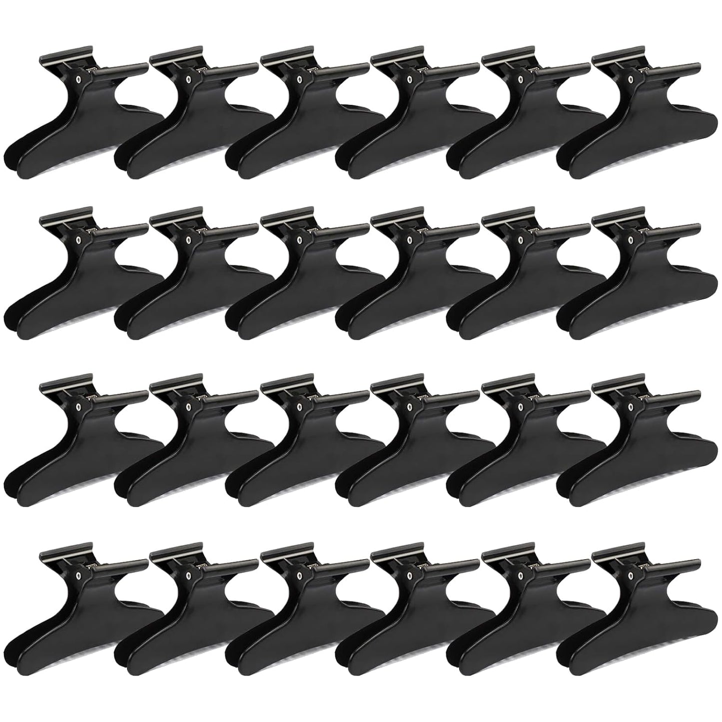 Ondder 24 Pcs Black Butterfly Hair Clips for Styling Sectioning Pro Hair Claws Clamps Clips for Cutting, Sectioning, Coloring Styling Hair Accessories for Women Girls