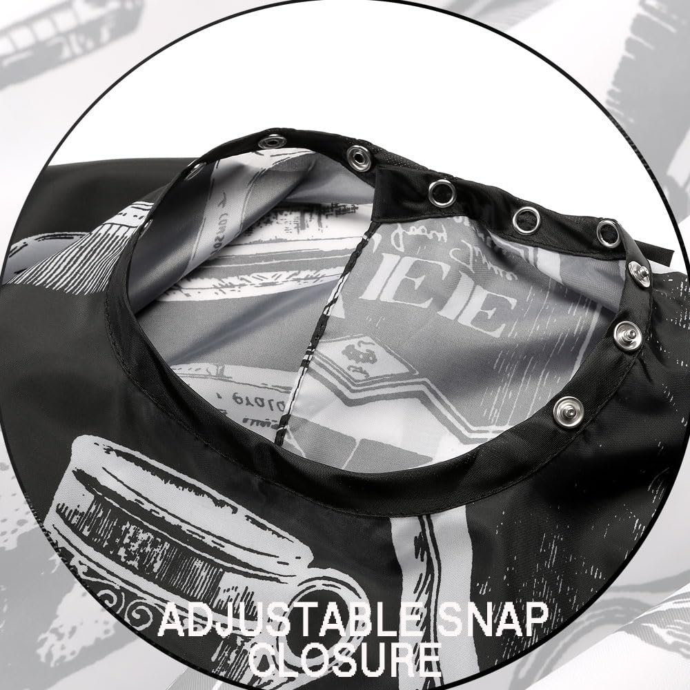 Professional Hair Cutting Cape with Neck Duster Brush, Salon Barber Cape, Hairdressing Accessories (Floral Print)