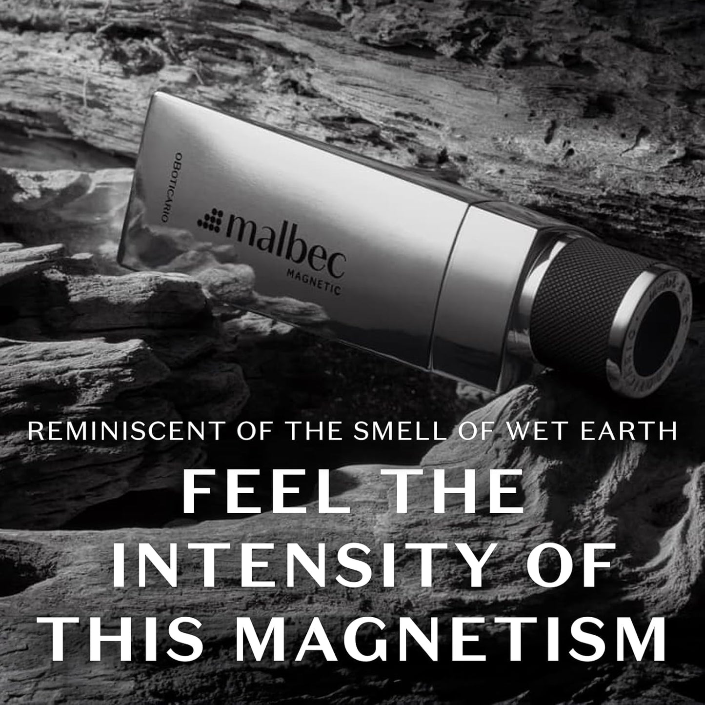 Malbec Magnetic Eau de Toilette By O Boticario, Cologne For Men, Long-Lasting Men's Fragrance, French Oak Barrel-Aged Red Wine & Woody Fruity Scent, 3.3 Ounce