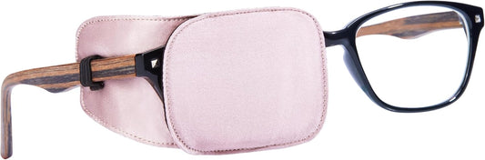 Astropic Silk Eye Patch for Adults Kids Glasses to Cover Either Eye (Medium, Dusty Rose Pink)