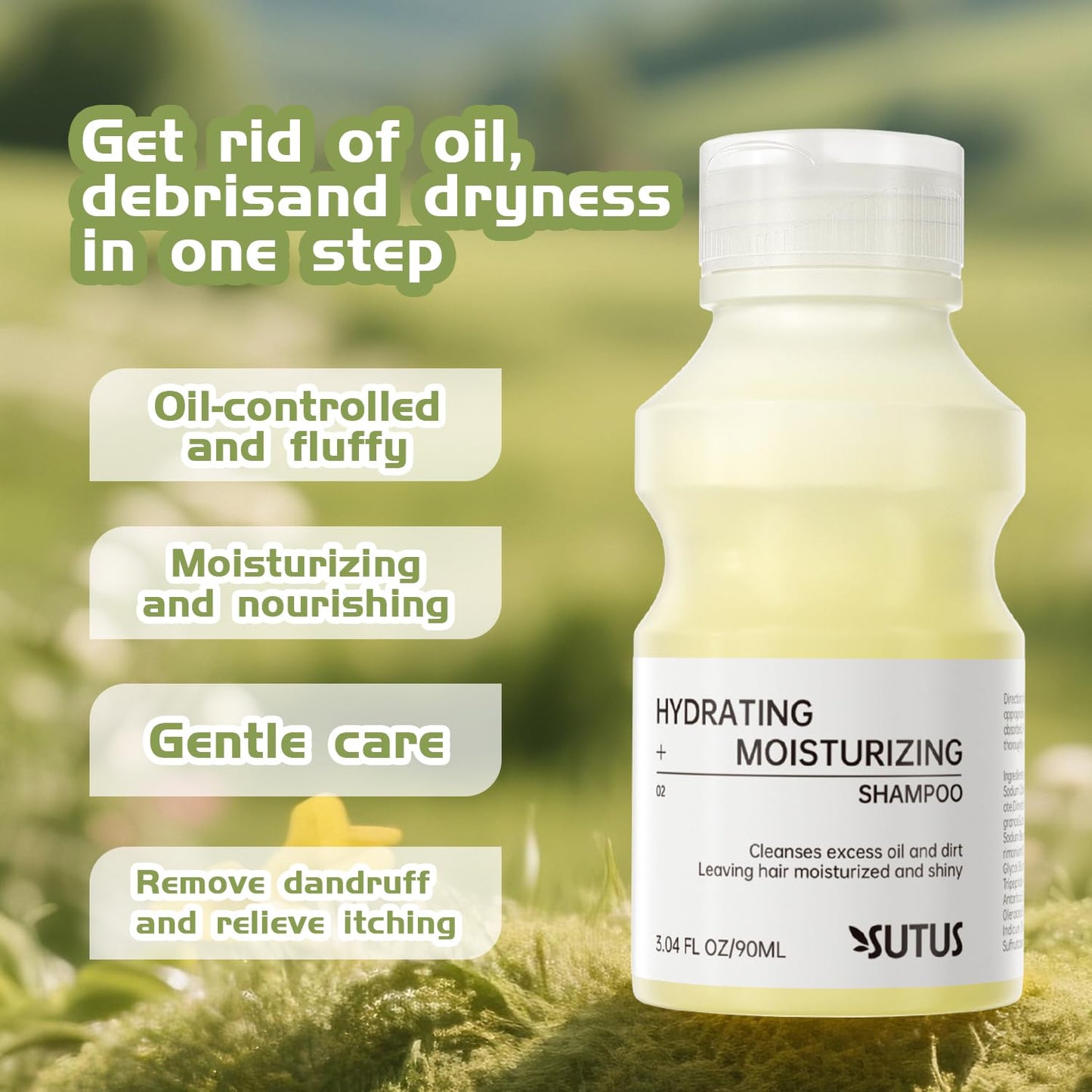 SUTUS Elvive Hyaluron Plump Hydrating Shampoo for Dehydrated, Dry Hair Infused with Hyaluronic Acid Care Complex, Paraben-Free, 3.04 Fl Oz for travel