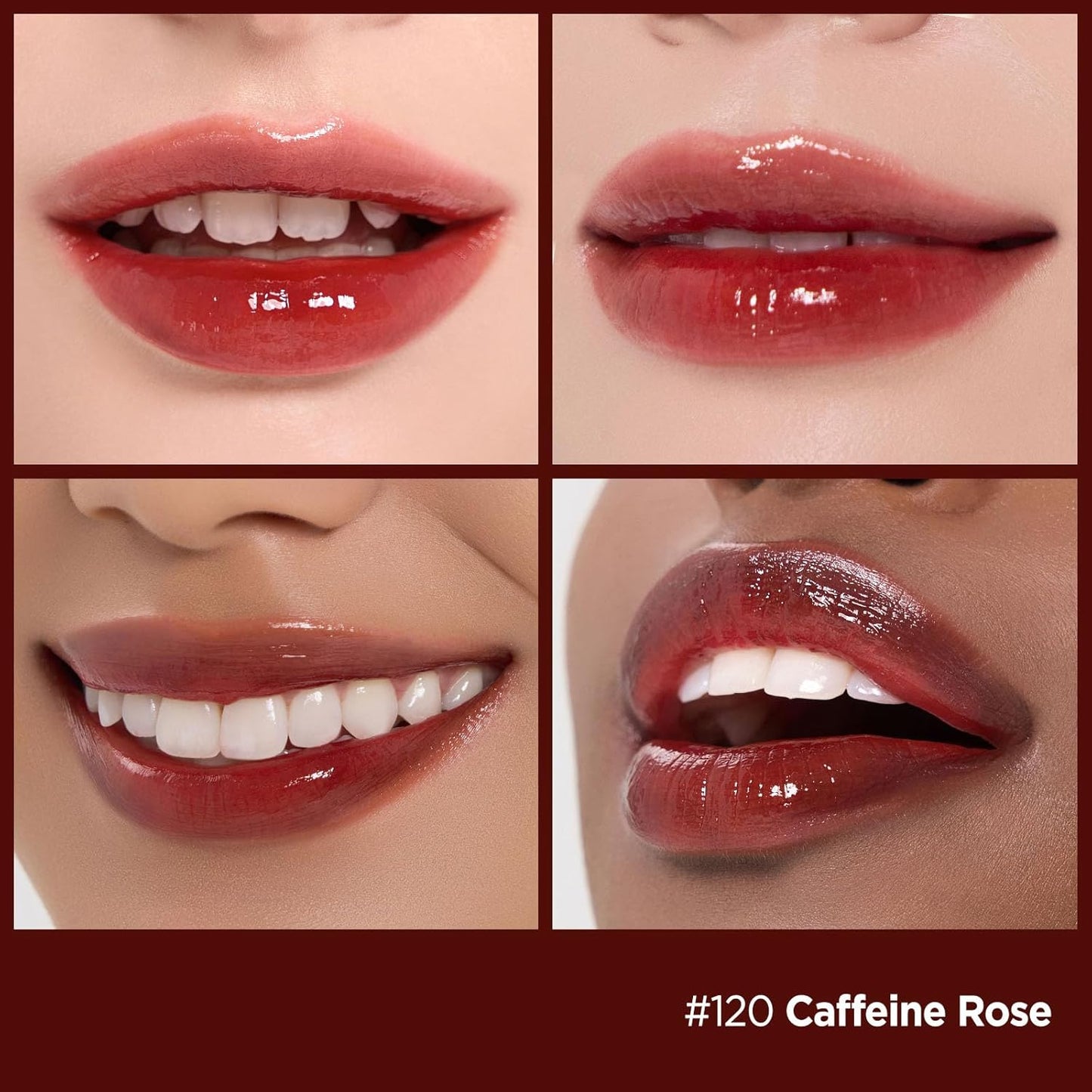 Laka Fruity Glam Lip Tint Mini, Glowing Lip Stain with Wide Color Spectrum, Hydrating & Lightweight Texture, Long-Lasting Bold Stain, Non-Sticky, Vegan, K-Beauty (#120 Caffeine Rose)