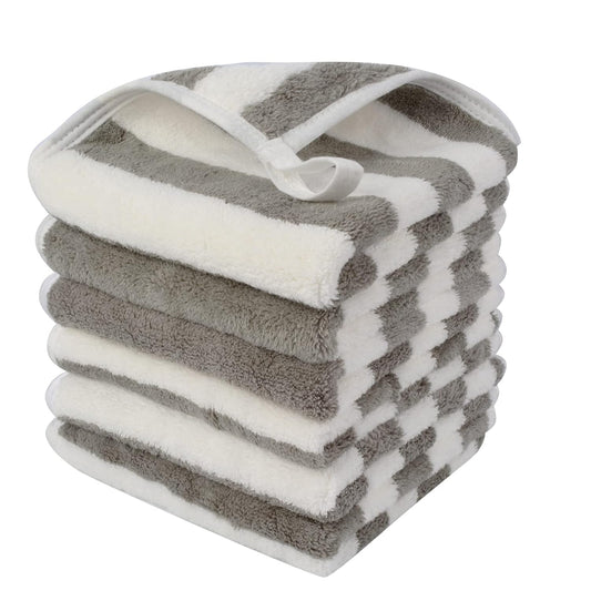 SINLAND Microfiber Facial Cloths Fast Drying Washcloth 12inch x 12inch Absorbent Face Wash Cloth Soft Makeup Remover Cloths