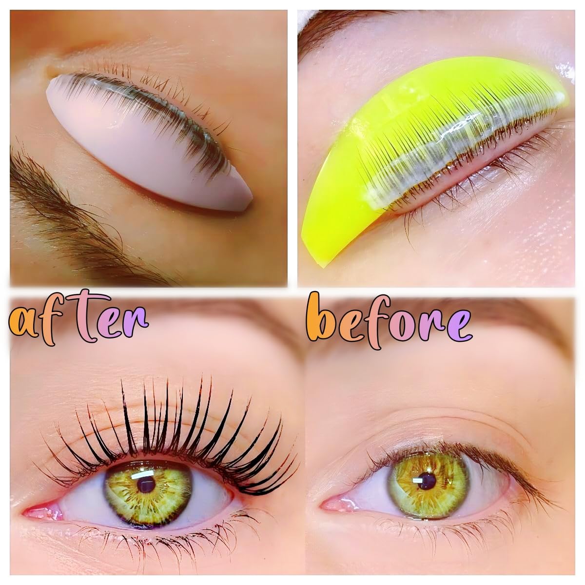 Lash Lift Shields No glue Eyelash Lifting Shield Wider Lash Lift Pads Rainbow Lami Lamination Roller LM Curler Pad Soft Eyelash Perm Rod 6 Size Air Bubble Silicone Light Weight Guard Natural Lifting