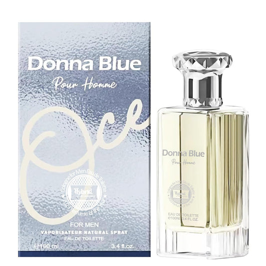 Hybrid & Company Donna Blue Pour Homme Eau De Toilette Natural Spray Vaporisateur 100ML 3.4FL.OZ