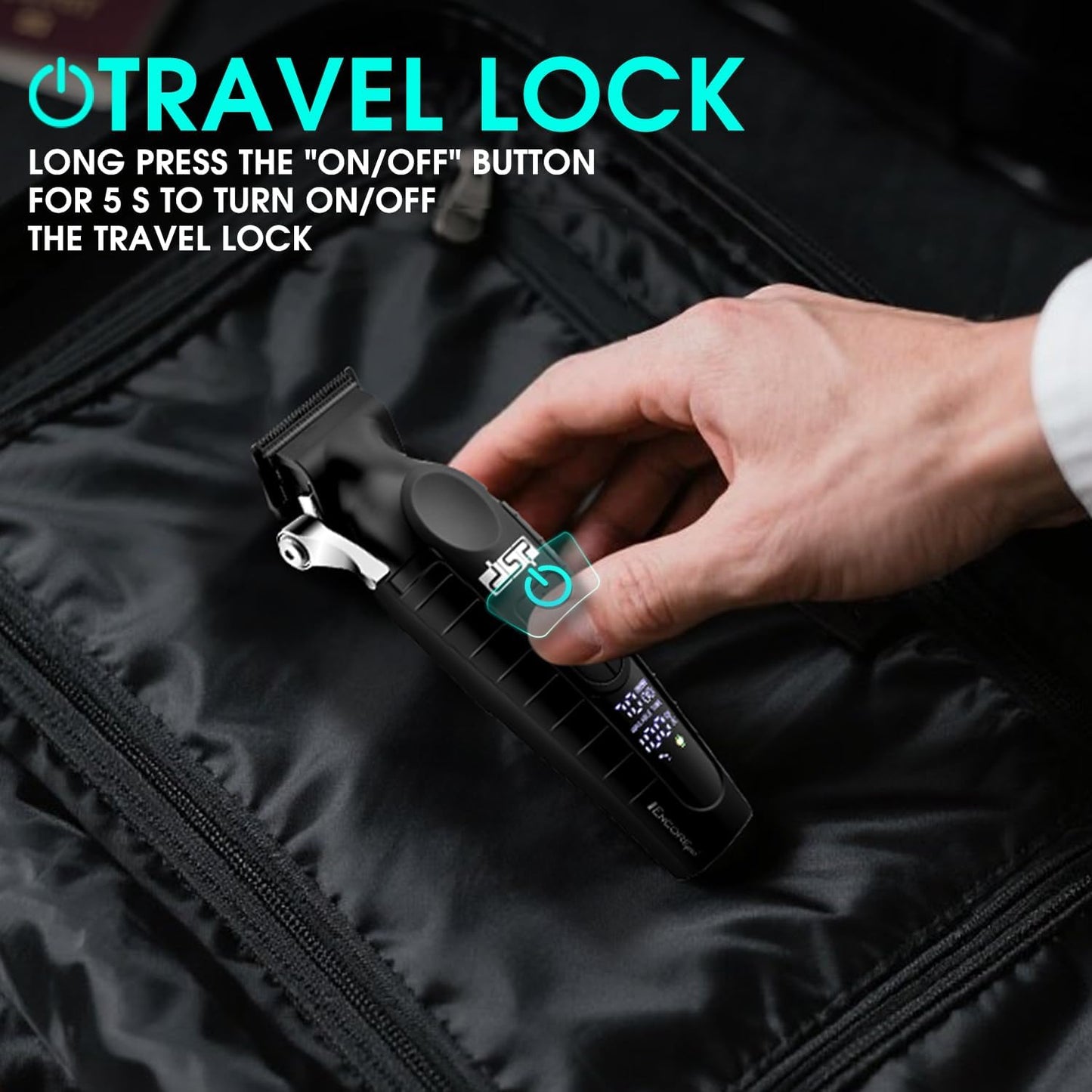 DSP Professional Hair Clipper for Men, Cordless Barber Clippers DLC, 7000RPM, Speeds Adjustable, Travel Lock, Low Noise with Charging Base