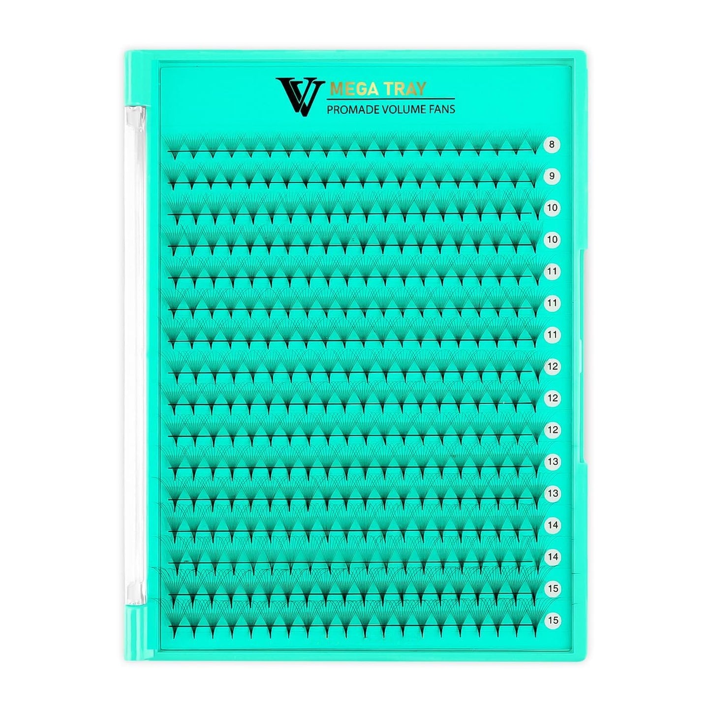 VAVALASH 320 Fans Premade Fans Eyelash Extensions 8D 10D 12D 14D 16D 20D 0.03 0.05 0.07 Thickness C/D Curl Middle Stem Heat Bonded Premade Fans Volume Lash Extensions (320 Fans-10D-0.07-C-11mm)