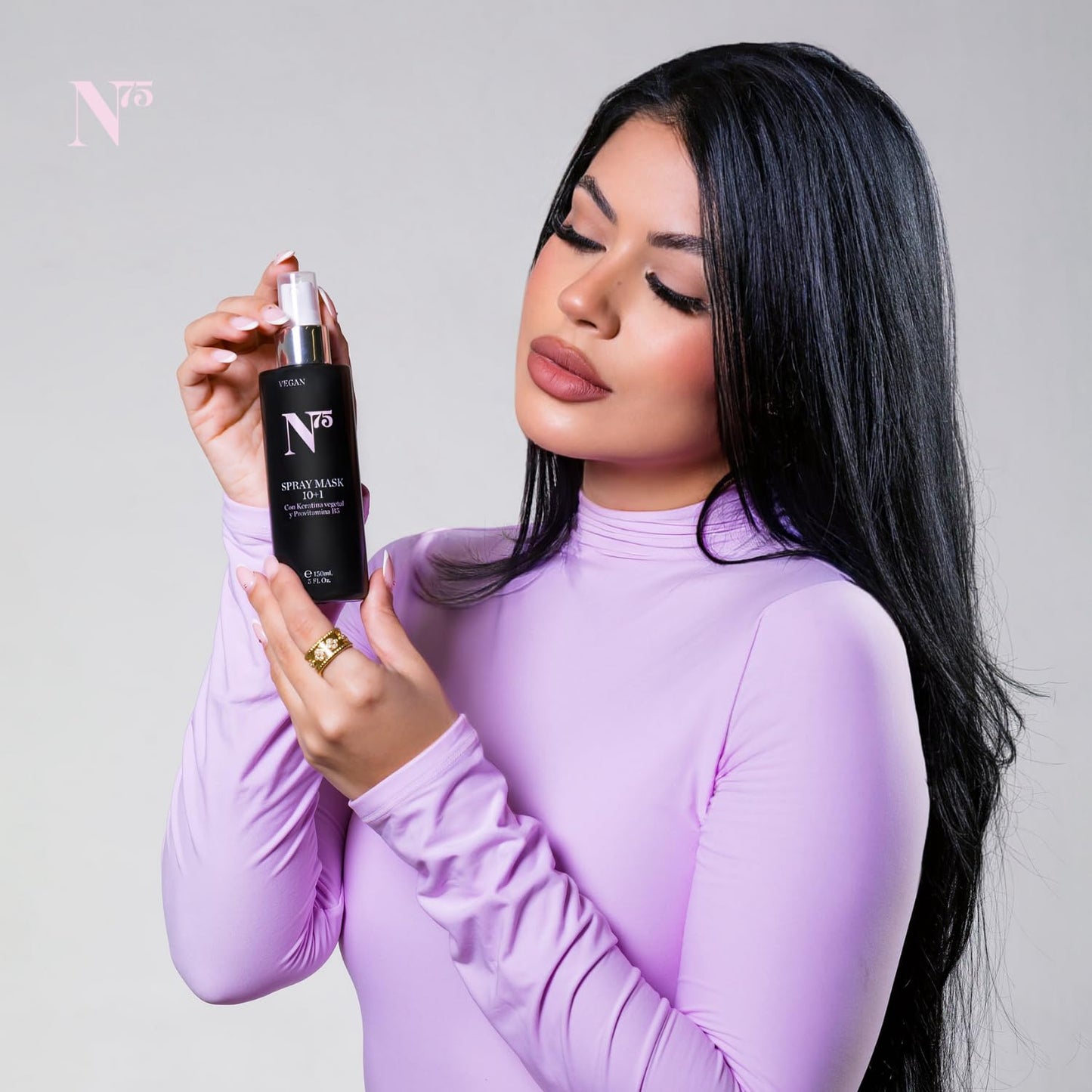 N75 10+1 Spray Mask 5.1 fl oz – Leave-in Hair Treatment with Pro-Vitamin B5 – Vegan Heat Protectant & UV Shield – Hydrating Spray for Color-Treated, Curly, Frizz-Prone or Damaged Hair