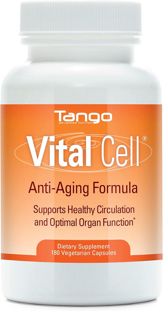 Vital Cell Natural Anti-Aging Supplement for Men and Women, Supporting Circulation and Healthy Organ Function (180 Vegetarian Capsules)