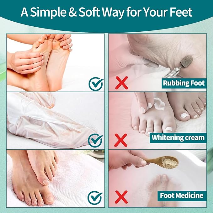 Moisturizing Foot Mask 5 Pack,Hydrating Foot Masks for Dry Cracked Feet,Moisturizing Socks Dry Skin Moisturizer for Soft and Smooth Touch Feet,Foot Care Spa Gifts for Women Men Mother's Day Gifts