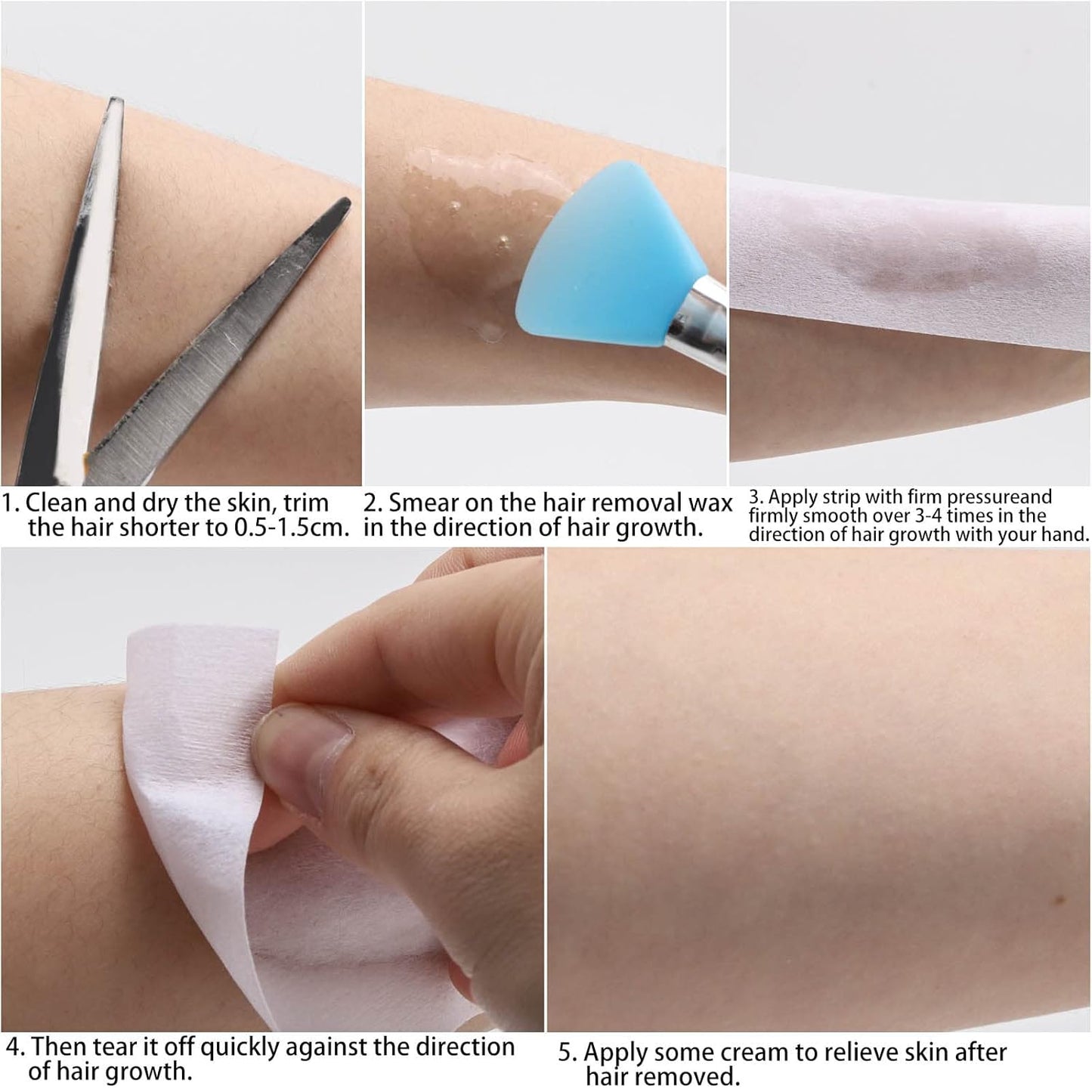 800 Pieces Large Non Woven Wax Strips 7.5 x 2.6 Inches Body and Facial Hair Removal Waxing Strips Soft Waxing Paper Sheets