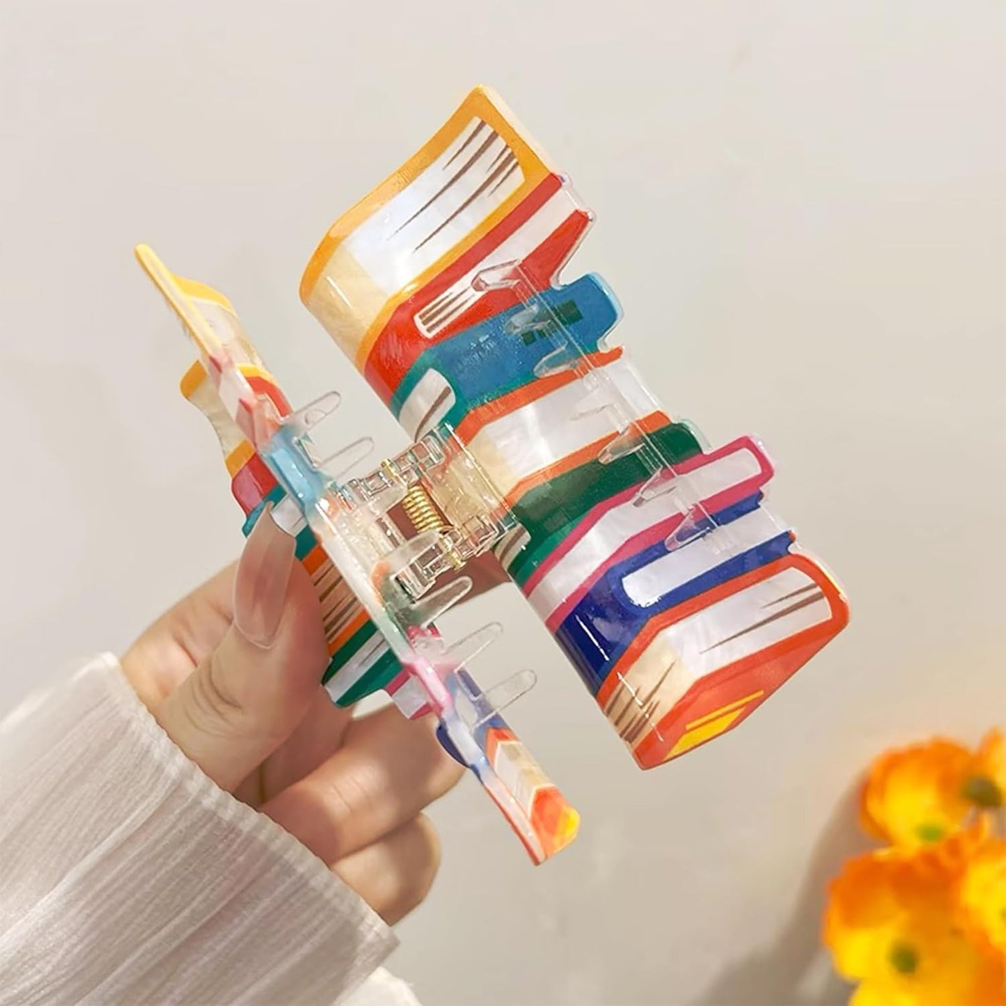 2025 Book Hair Clip Creative Fasnion Strong Hold Nonslip Jaw Clips Styling Accessories French Hair Barrettes Hairpin For Women And Girls(2Pcs)