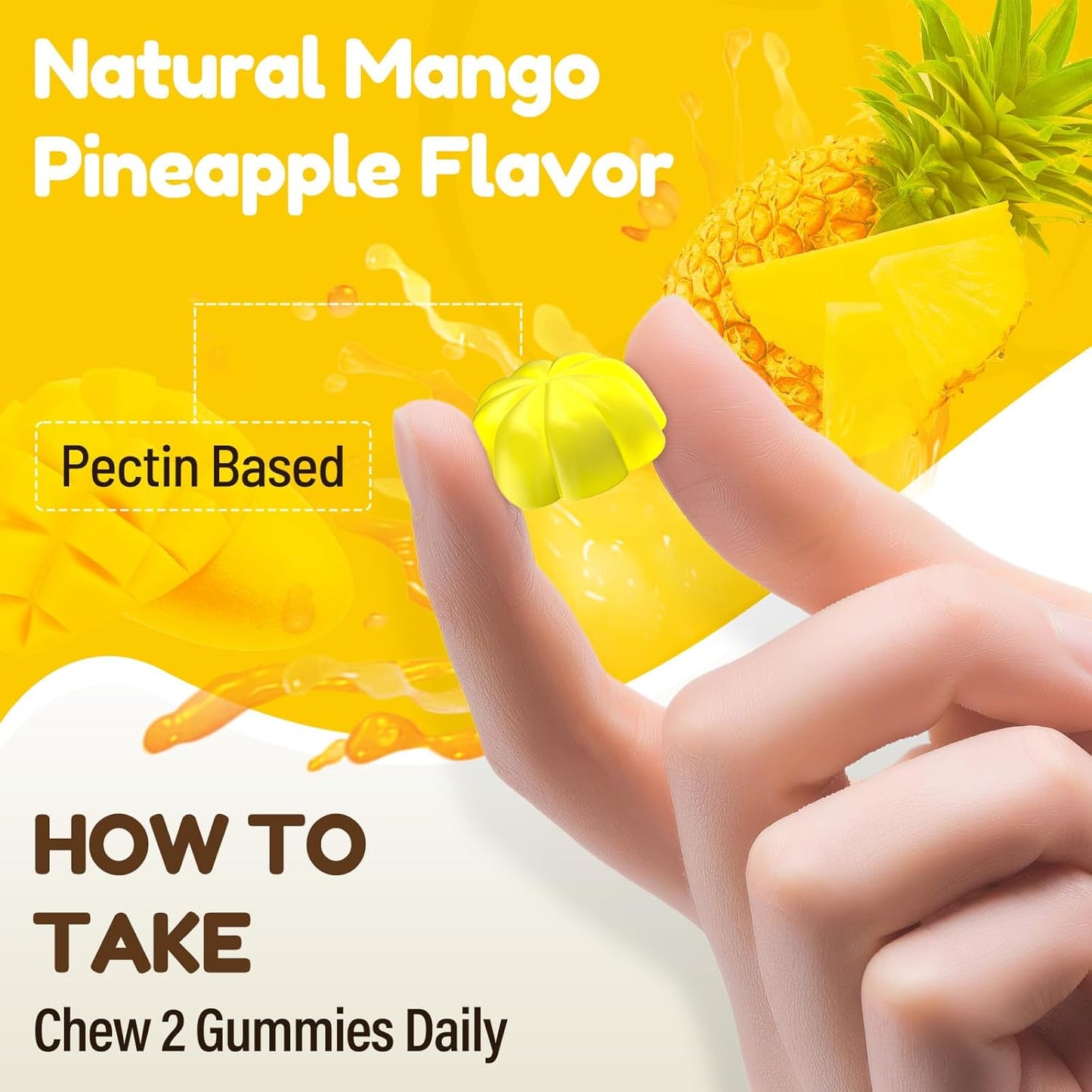 Saw Palmetto for Women - DHT Blocker Hair Growth Supplement - 500mg Potent Saw Palmetto Gummies for Hair, Skin, Nails, Urinary Wellness - Mango-Pineapple Flavor - 120 Gummies