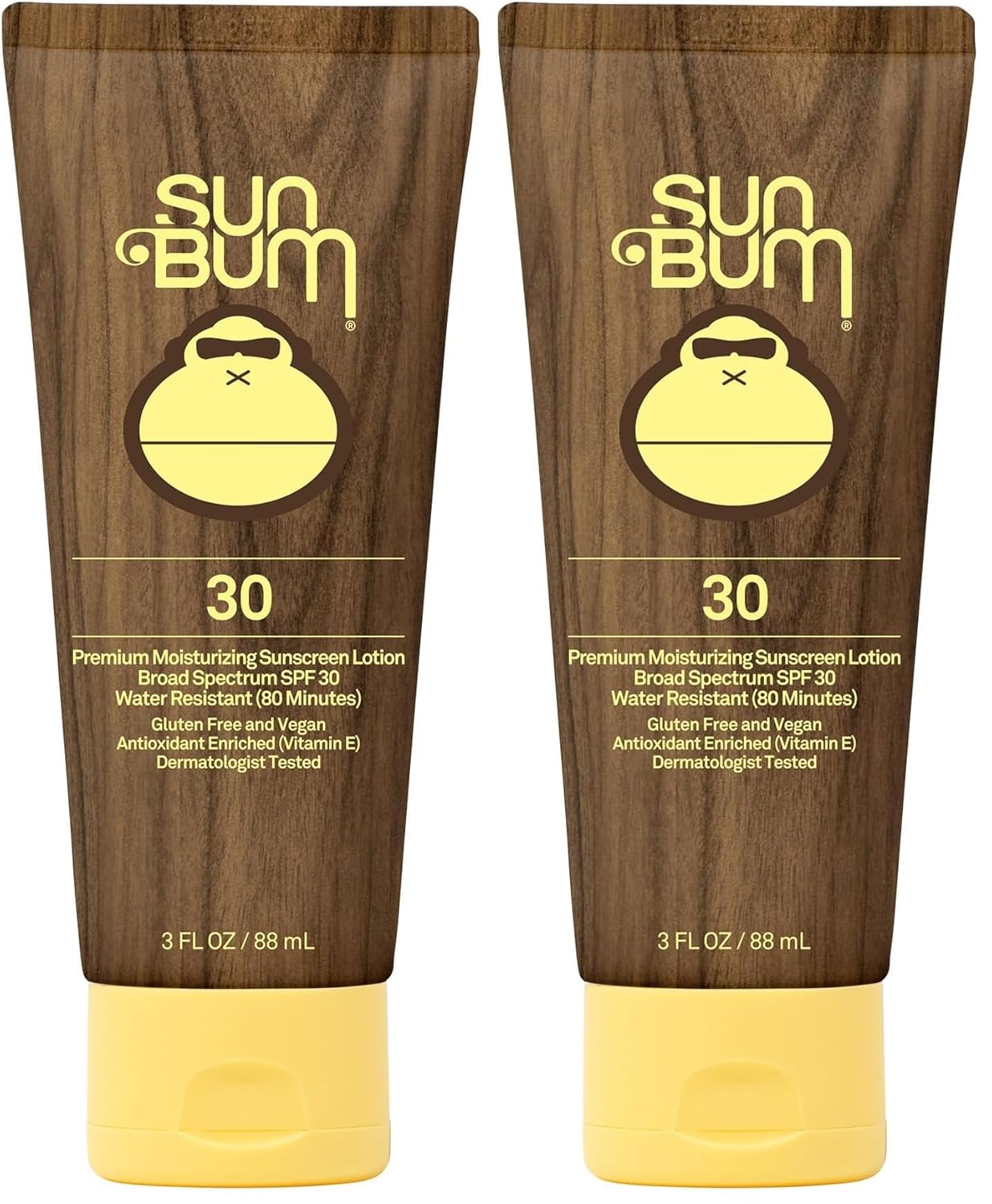 Sun Bum Original SPF 30 Sunscreen Lotion | Vegan and Hawaii 104 Act Compliant (Octinoxate & Oxybenzone Free) Broad Spectrum Moisturizing UVA/UVB Sunscreen with Vitamin E | 3 oz (Pack of 2)