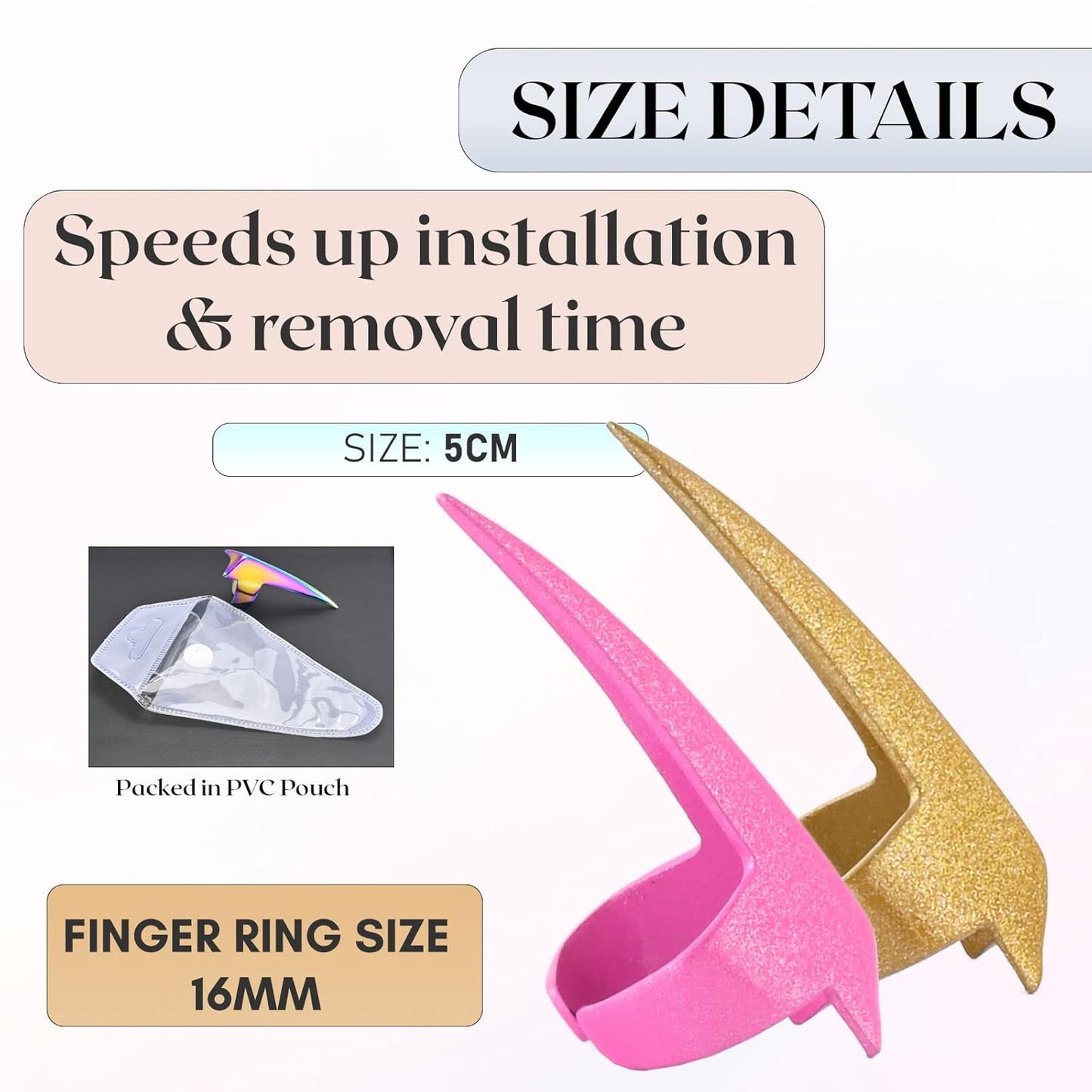 Quick Braid Aid Finger Parting & Sectioning Rings Set - Stainless Steel Stitch Braiding Tool for Durable Dreadlocks, Wig & Human Hair Extensions Installation (2pcs)