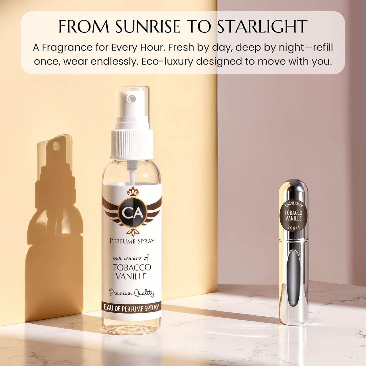 CA Perfume Eco Refill Impression of Warm Vanilla Sugar For Women Eau de Parfum Spray Atomizer Bottle 2 Fl Oz/60ml-X1