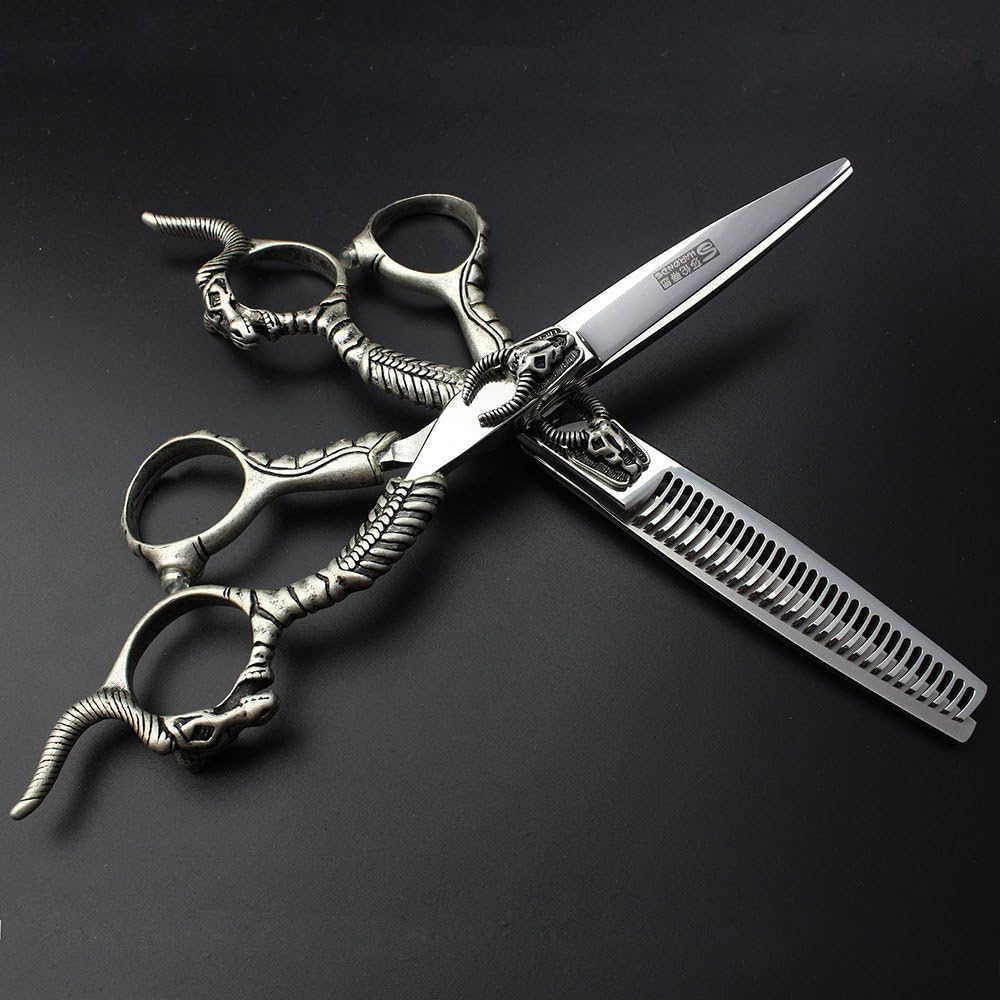 6-inch professional hair scissors set, stainless steel handle, scissors
