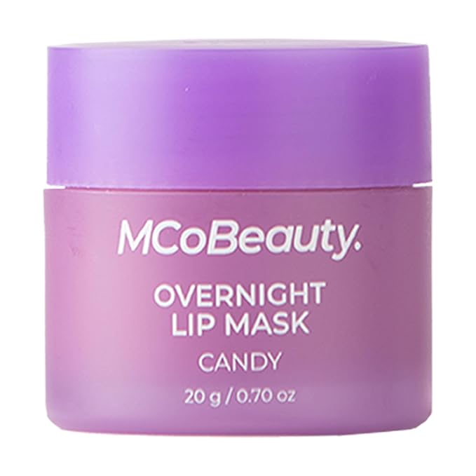 MCoBeauty Overnight Lip Mask - Candy, Hydrating Lip Balm, Vegan, Cruelty Free Cosmetics