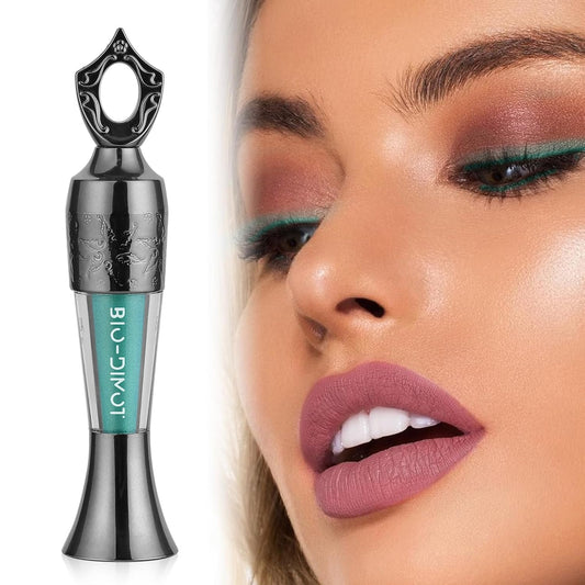 Sheda Powder Eyeliner, a handcrafted, 100% natural powder eyeliner, waterproof, long-lasting, rich, smudge-resistant color (Dark Green)