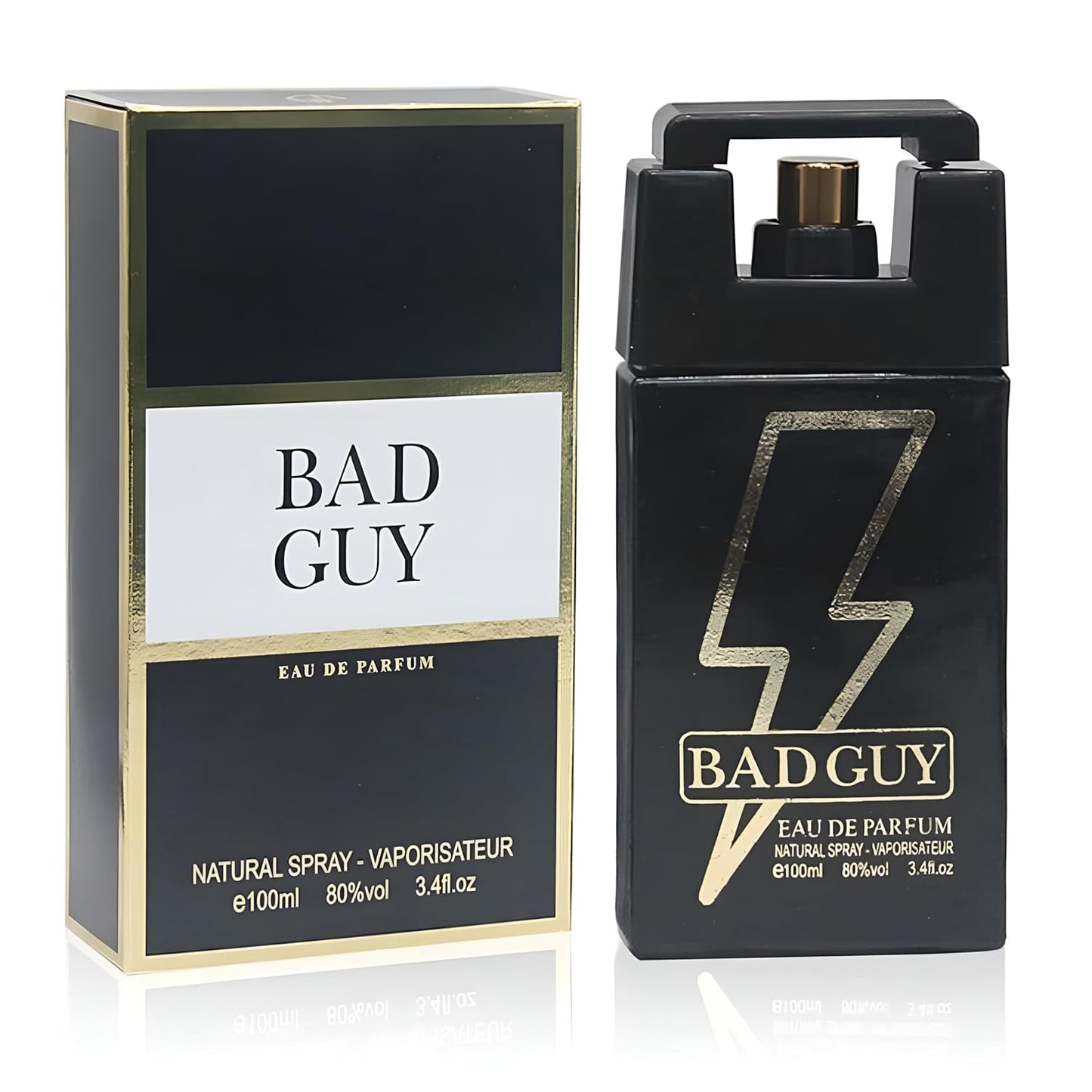 Bad Guy Eau De Parfum Top Notes Of Lemon, Bergamot, Star Anise, Olive Blossom & Guaiac Wood - Base Notes Of Leather, Bean & Tobacco - Ideal For Daily Wear -3.4 Oz Bottle
