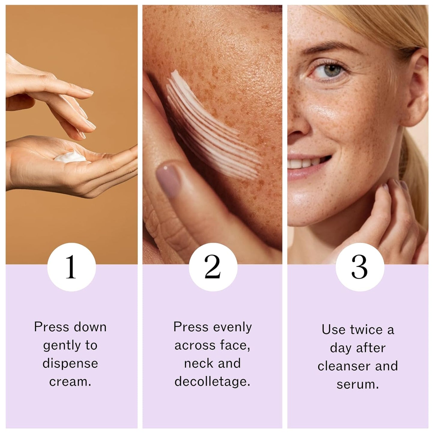 LilyAna Naturals Face and Neck Moisturizer for Women and Men - Moisturizer Face and Neck Cream for Dry Skin and Dark Spot Brightening - Rose and Pomegranate Extracts - 1.7oz (Pack of 2)